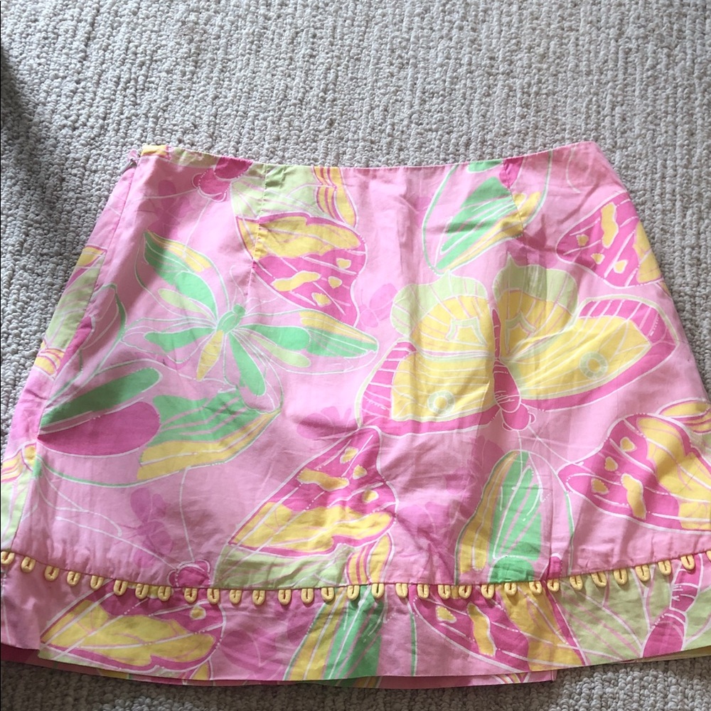 Lilly Pulitzer Pink and Yellow Floral Pencil Skirt - Picture 4 of 5